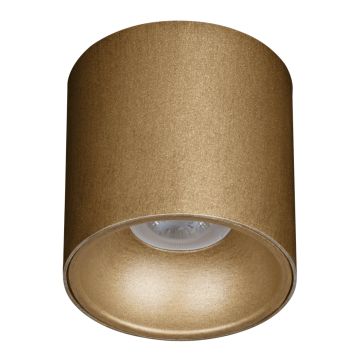 goldX ZE830-1-PE 10x10 cm Prinç Eskitme Sıva Üstü Silindir Spot Kasası (GU10 Duylu)