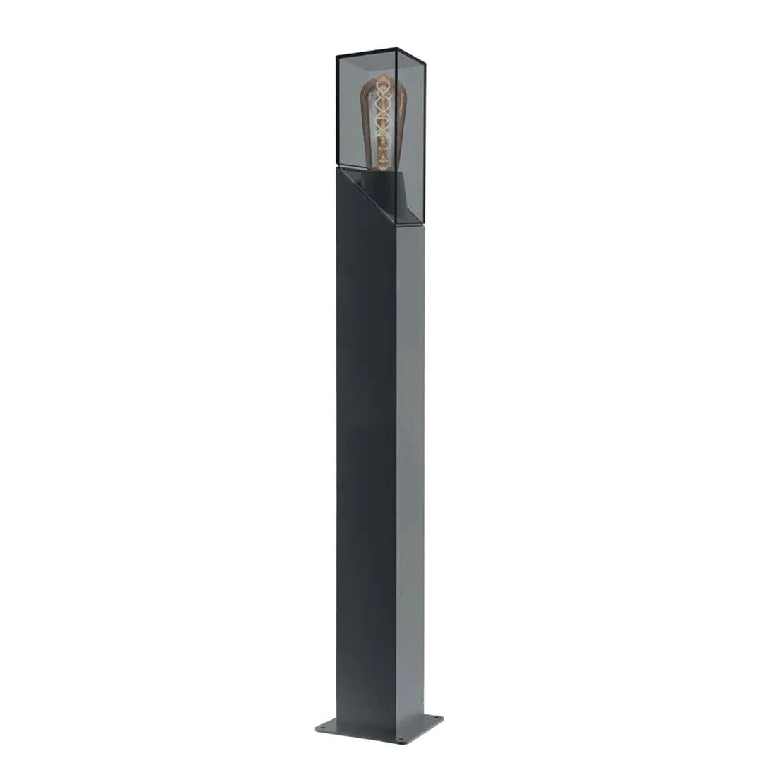 ACK AG36-00512 Karya 80 cm Camlı Bollard Armatür - Metal - E27 Duylu