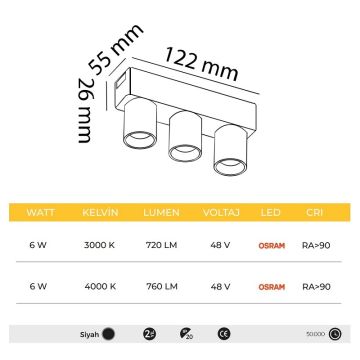 MOLLED MOL6067 6 Watt LED Magnet Spot (OSRAM LED)