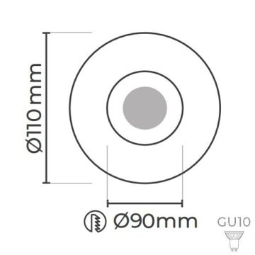MOLLED MOL1680-SB Sıva Altı Siyah-Beyaz Yuvarlak Spot Kasası (Metal)