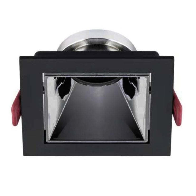 MOLLED MOL4163 Sıva Altı Siyah-Platin Kare Spot Kasası (Metal)