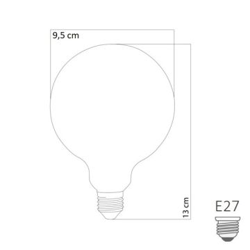 HEKA ERD-233 9 Watt G125 LED Top Ampul - Gün Işığı (3000K)