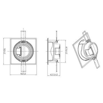 JUPITER LS459 B 5 Watt Beyaz Sıva Altı Kare LED Spot - Plastik - Gün Işığı (3000K)