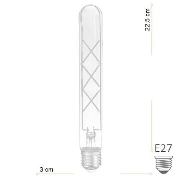 HEKA ERD-33 6 Watt 22.5 cm Rustik Çubuk Ampul - Amber