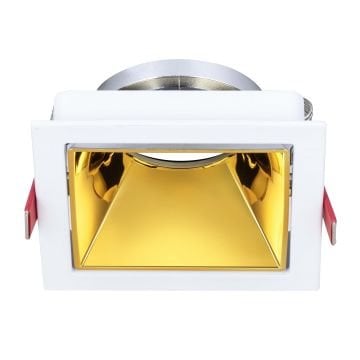 MOLLED MOL4157 Sıva Altı Beyaz-Gold Kare Spot Kasası (Metal)