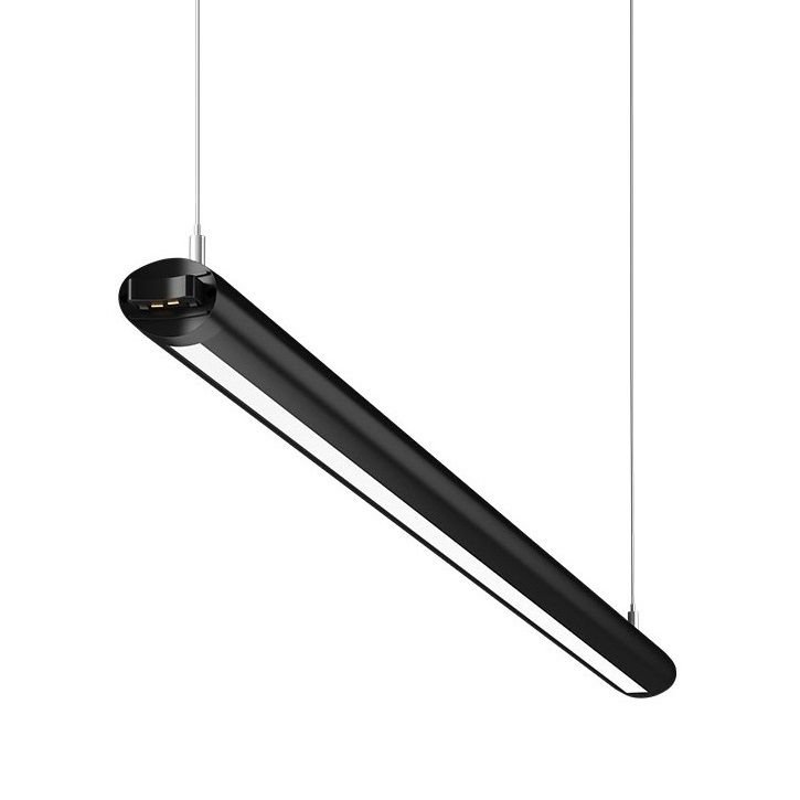 GOYA GY 8070-123 Siyah/Beyaz Kasa 34 Watt 123 cm Eklenebilir Oval Lineer Sarkıt Avize