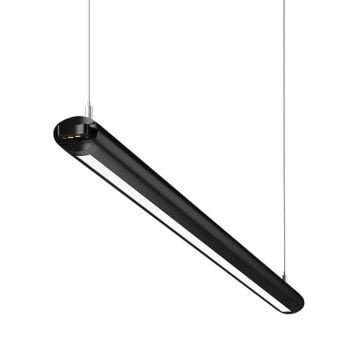 GOYA GY 8070-123 Siyah/Beyaz Kasa 34 Watt 123 cm Eklenebilir Oval Lineer Sarkıt Avize