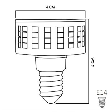 HEKA ERD-258 9 Watt E14 Duylu Mini LED Ampul - Gün Işığı (3000K)