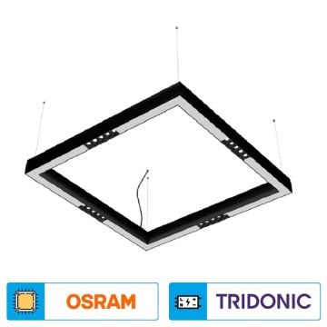 K2 GLOBAL KSL65K 85 Watt 65x65 cm Sıva Üstü/Sarkıt Mercekli Lineer Armatür (OSRAM LED & TRIDONIC Driver)