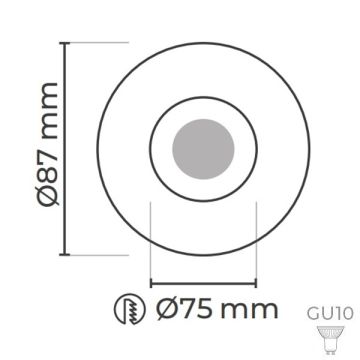MOLLED MOL4165 Sıva Altı Beyaz Yuvarlak Spot Kasası (Metal)