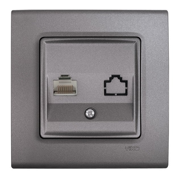VİKO Linnera Life 90442032 Data Prizi (RJ45 CAT5E) [Granit Grisi]