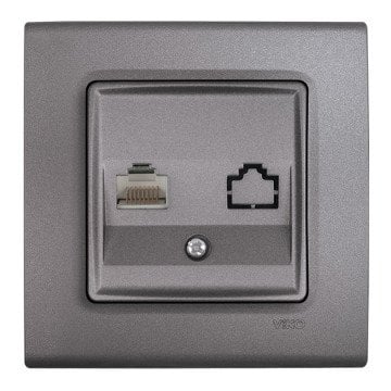 VİKO Linnera Life 90442032 Data Prizi (RJ45 CAT5E) [Granit Grisi]