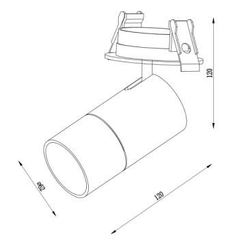 JUPITER JD500 B Beyaz Sıva Altı Hareketli Spot Kasası - Metal - GU10 Duylu