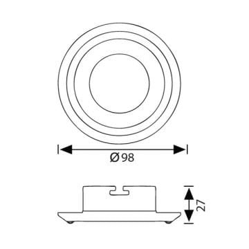 JUPITER JH693-A Taşlı Gold Yuvarlak Spot Kasası - Metal