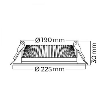Braytron SBP12-02400 24 Watt Sıva Altı Yuvarlak Backlight LED Panel - Gün Işığı (3000K)