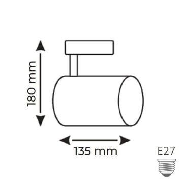 HELIOS HS 2414 PAR30 Tip Beyaz Ray Spot Kasası (E27 Duylu)