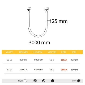 MOLLED MOL6079 30 Watt LED Magnet Armatür (OSRAM LED)