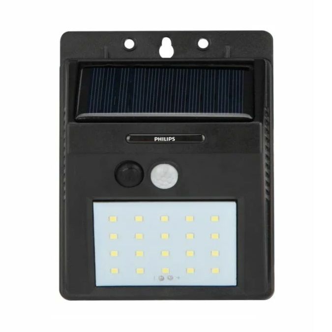 PHILIPS 0.5-5 Watt Hareket Sensörlü Solar Duvar Apliği - Beyaz Işık (6500K)