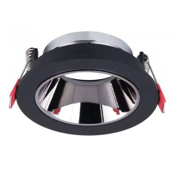 MOLLED MOL4143 Sıva Altı Siyah-Platin Yuvarlak Spot Kasası (Metal)