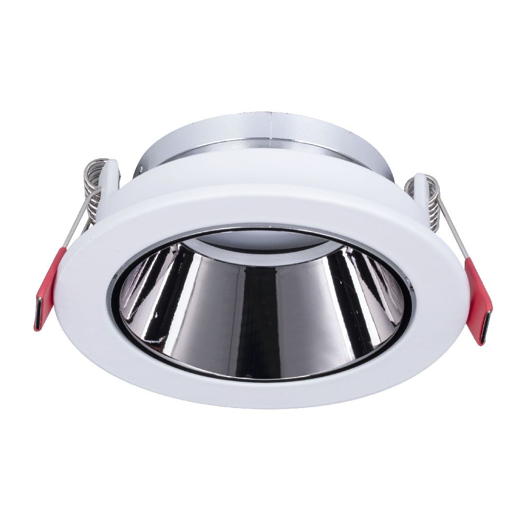 MOLLED MOL4141 Sıva Altı Beyaz-Krom Yuvarlak Spot Kasası (Metal)