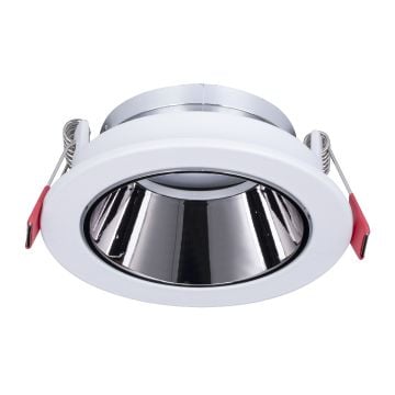 MOLLED MOL4141 Sıva Altı Beyaz-Krom Yuvarlak Spot Kasası (Metal)