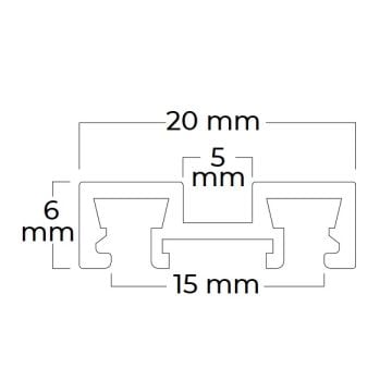 Braytron BY41-01121 2 Metre Ultra Slim Sıva Üstü Magnet Ray