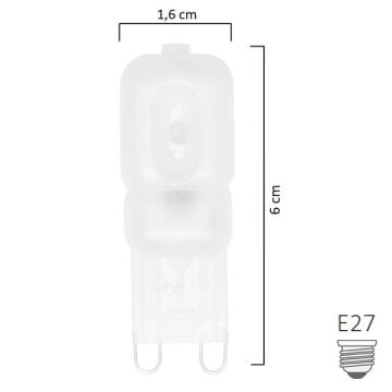 HEKA ERD-263 3 Watt G9 Duylu Dimli LED Kapsül Ampul - Gün Işığı (3000K)