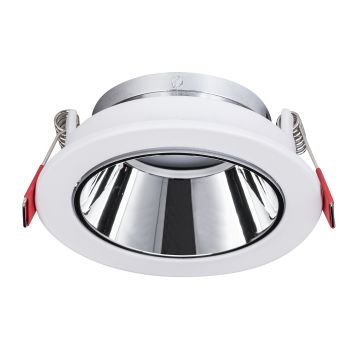 MOLLED MOL4140 Sıva Altı Beyaz-Krom Yuvarlak Spot Kasası (Metal)