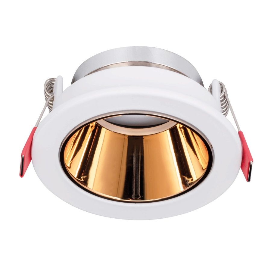 MOLLED MOL4138 Sıva Altı Beyaz-Gold Yuvarlak Spot Kasası (Metal)