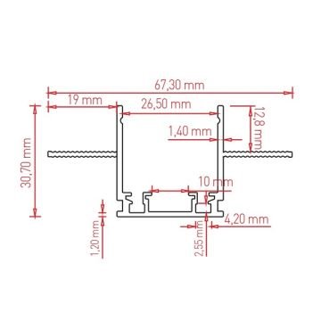 ACK AD45-90003 3 Metre Sıva Altı Magnet Ray
