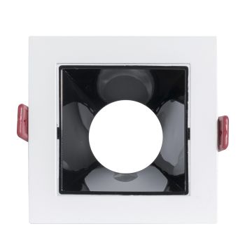 MOLLED MOL4149 Sıva Altı Beyaz-Siyah Kare Spot Kasası (Metal)