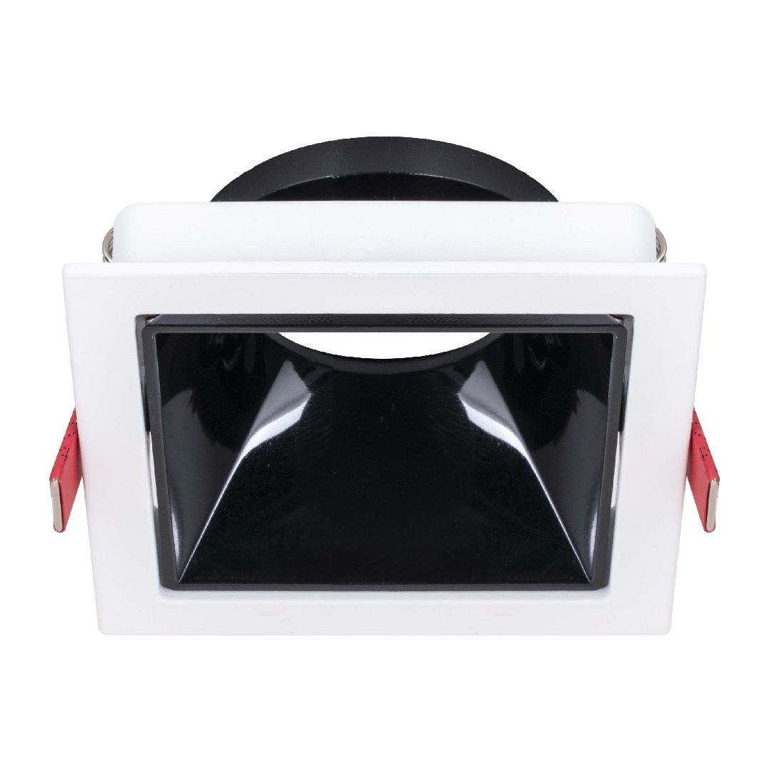 MOLLED MOL4149 Sıva Altı Beyaz-Siyah Kare Spot Kasası (Metal)