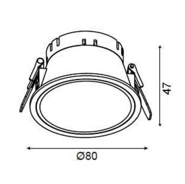 JUPITER JH711 B&A Beyaz-Gold Sıva Altı Yuvarlak Spot Kasası - Metal & PC