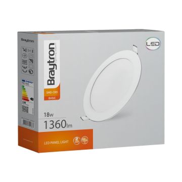 Braytron BP01-31810 18 Watt Sıva Altı Yuvarlak LED Panel - Ilık Beyaz (4000K)