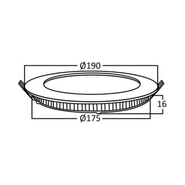 Braytron BP01-31530 15 Watt Sıva Altı Yuvarlak LED Panel - Beyaz Işık (6500K)