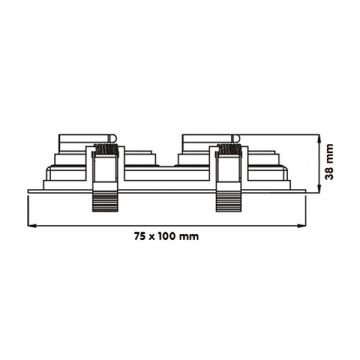JUPITER JH640 SN Saten Sıva Altı Hareketli İkili Spot Kasası - Metal