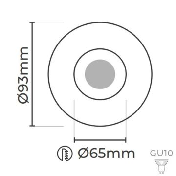 MOLLED MOL1013-S Sıva Altı Siyah Yuvarlak Spot Kasası (Metal)