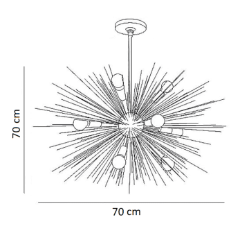 CreaLight CL-S101 -S Kirpi Avize (Çap: 70 cm)