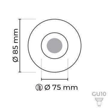 MOLLED MOL109S Sıva Altı Beyaz Yuvarlak Spot Kasası (Metal)