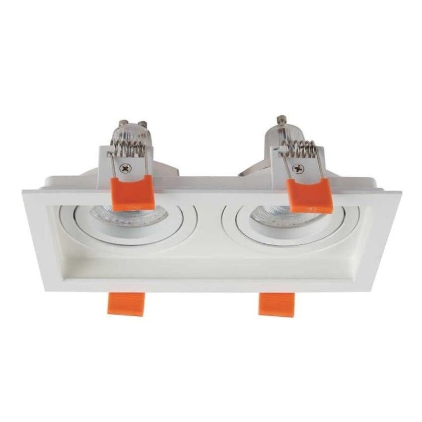 JUPITER JH840 B Beyaz Sıva Altı Hareketli İkili Spot Kasası - Metal