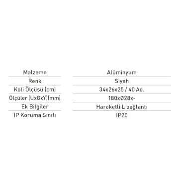 JUPITER JK002 Modüler LED Aydınlatmala Köşe Bağlantı Aparatı