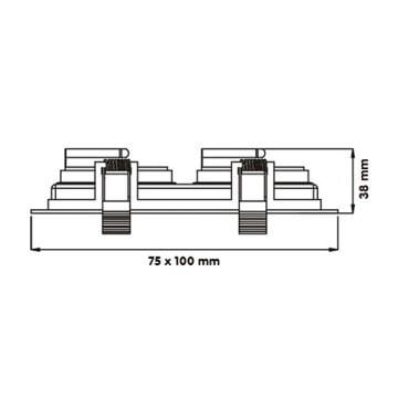 JUPITER JH640 S Siyah Sıva Altı Hareketli İkili Spot Kasası - Metal