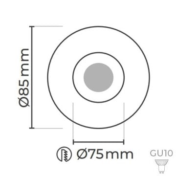 MOLLED MOL4135 Sıva Altı Beyaz Yuvarlak Spot Kasası (Metal)