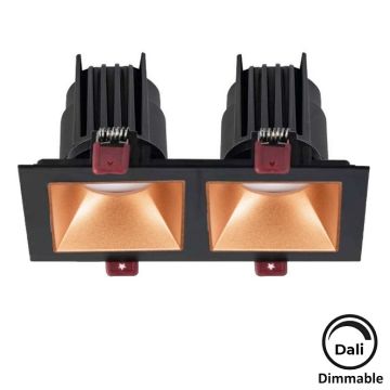 MOLLED MOL4160M Dali Dimli 2x12 Watt Siyah-Rose Sıva Altı İkili LED Spot (SAMSUNG/OSRAM/PHILIPS LED & EAGLERISE/PHILIPS/LIFUD Driver)