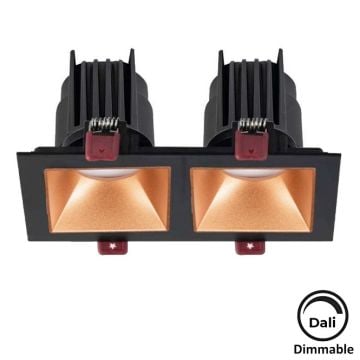 MOLLED MOL4160M Dali Dimli 2x10 Watt Siyah-Rose Sıva Altı İkili LED Spot (SAMSUNG/OSRAM/PHILIPS LED & EAGLERISE/PHILIPS/LIFUD Driver)