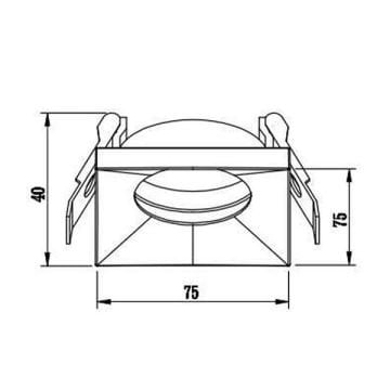 JUPITER JH721 B Beyaz Sıva Altı Kare Spot Kasası - Metal