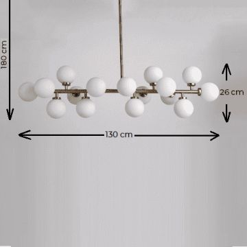 CL-S110 Onaltılı Cam Küre Avize