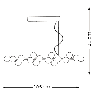 CL-S111 Onaltılı Cam Küre Avize