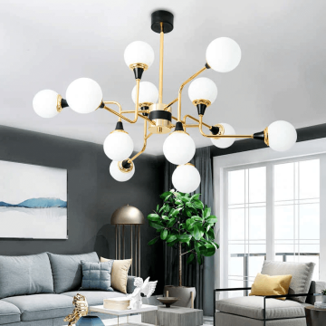 CL-S113 Onikili Küre Camlı Avize