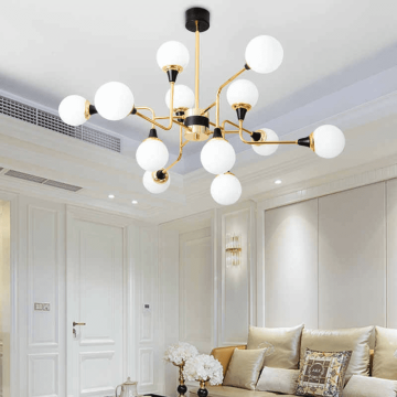 CL-S113 Onikili Küre Camlı Avize